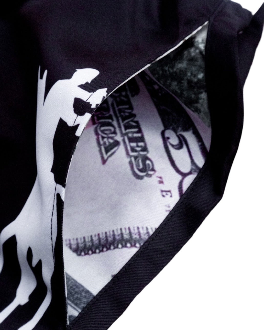 Po up Shorts White & Black
