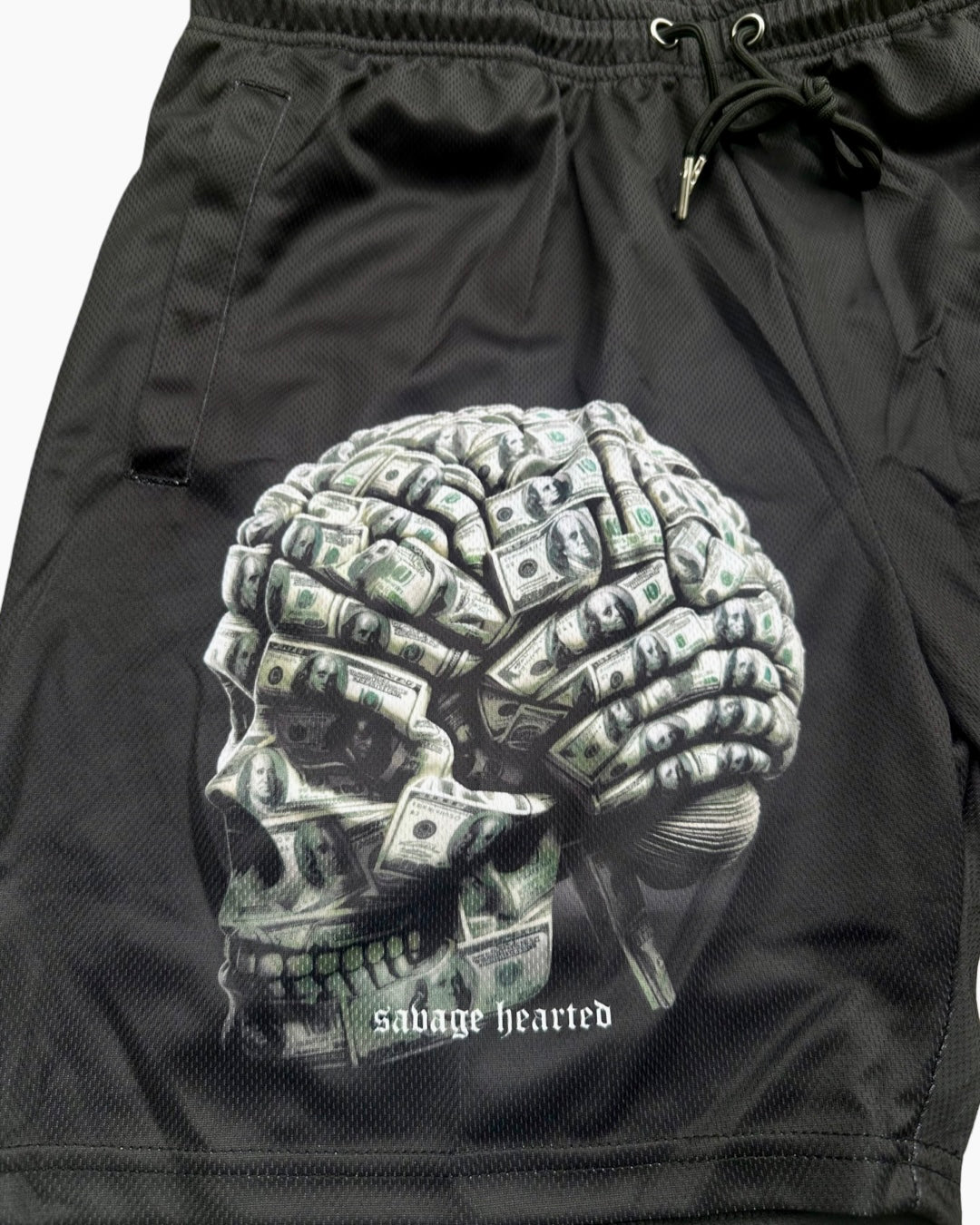 Money on my mind light mesh shorts