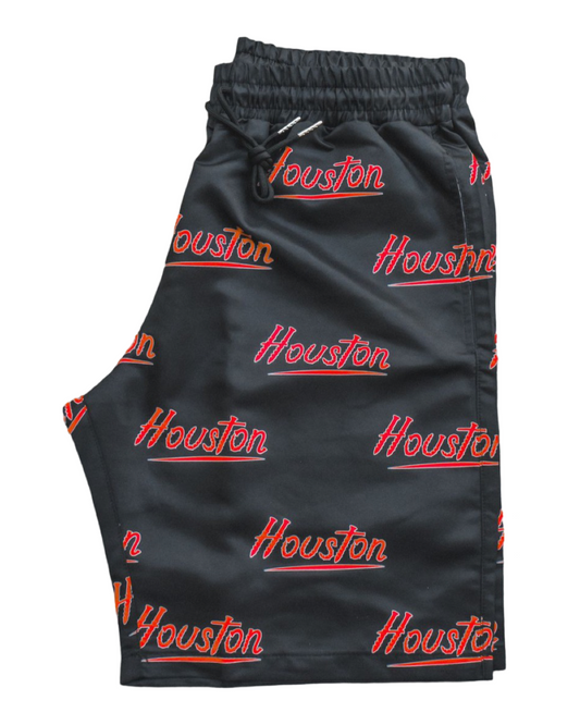 Houston Screws Shorts Blk, Red & Gray
