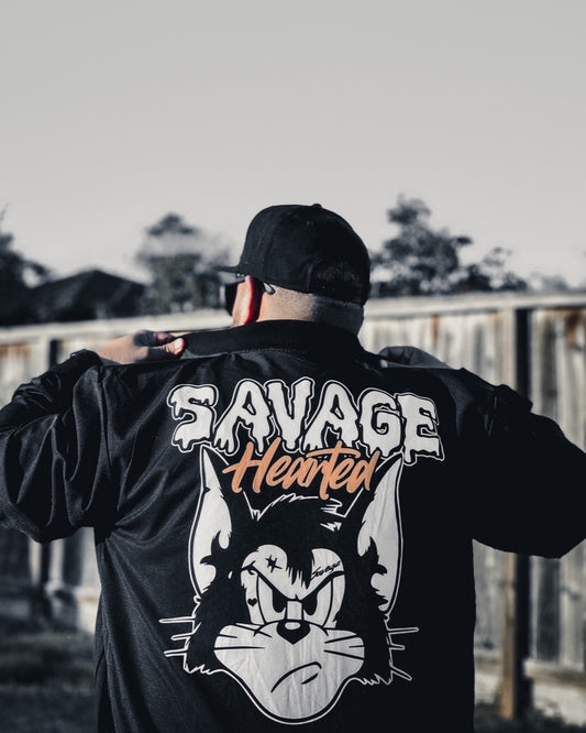 Savage Hearted Angry cat - bomber jacket