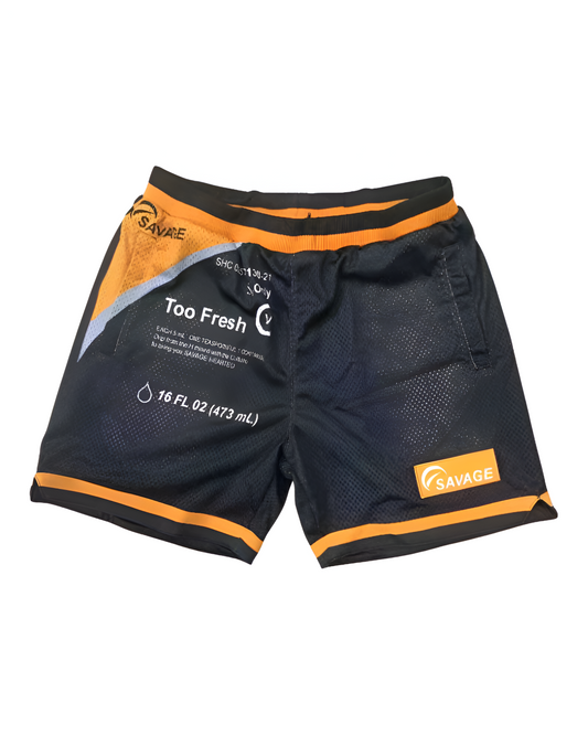 Too Fresh Black - Premium Mesh Shorts