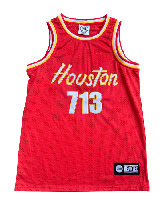 Houston - Premium mesh Jersey Red, Yellow & White