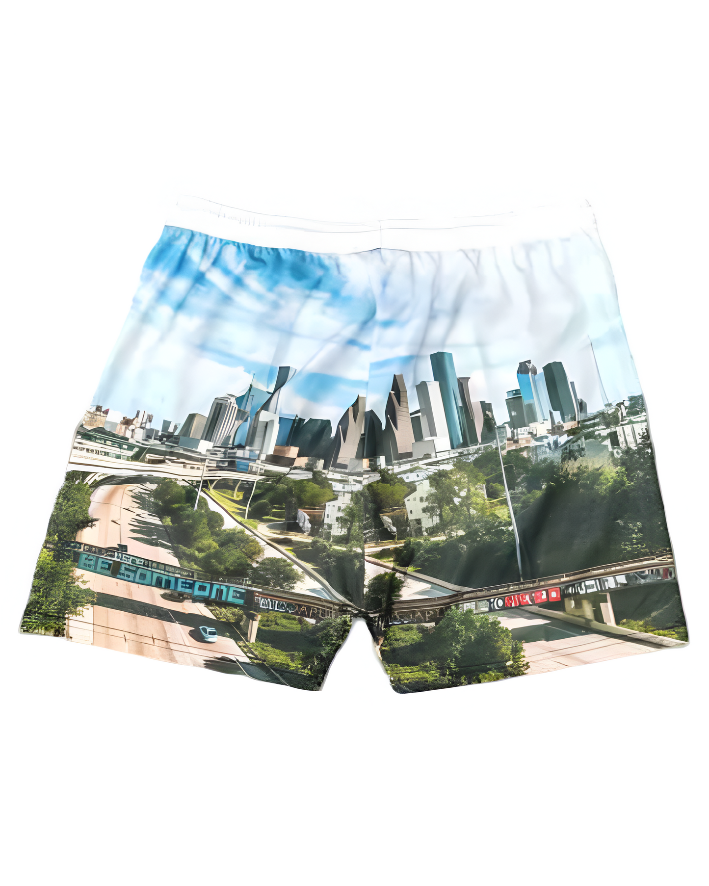 Houston skyline light mesh shorts