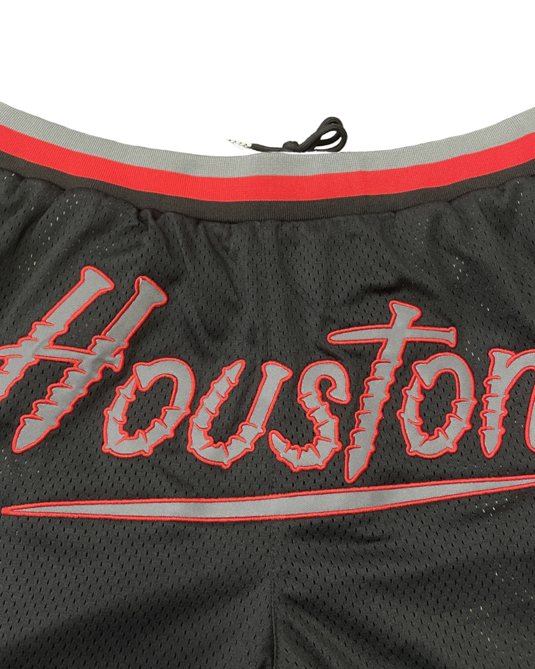 Houston - Premium mesh Shorts Blk, gray & Red