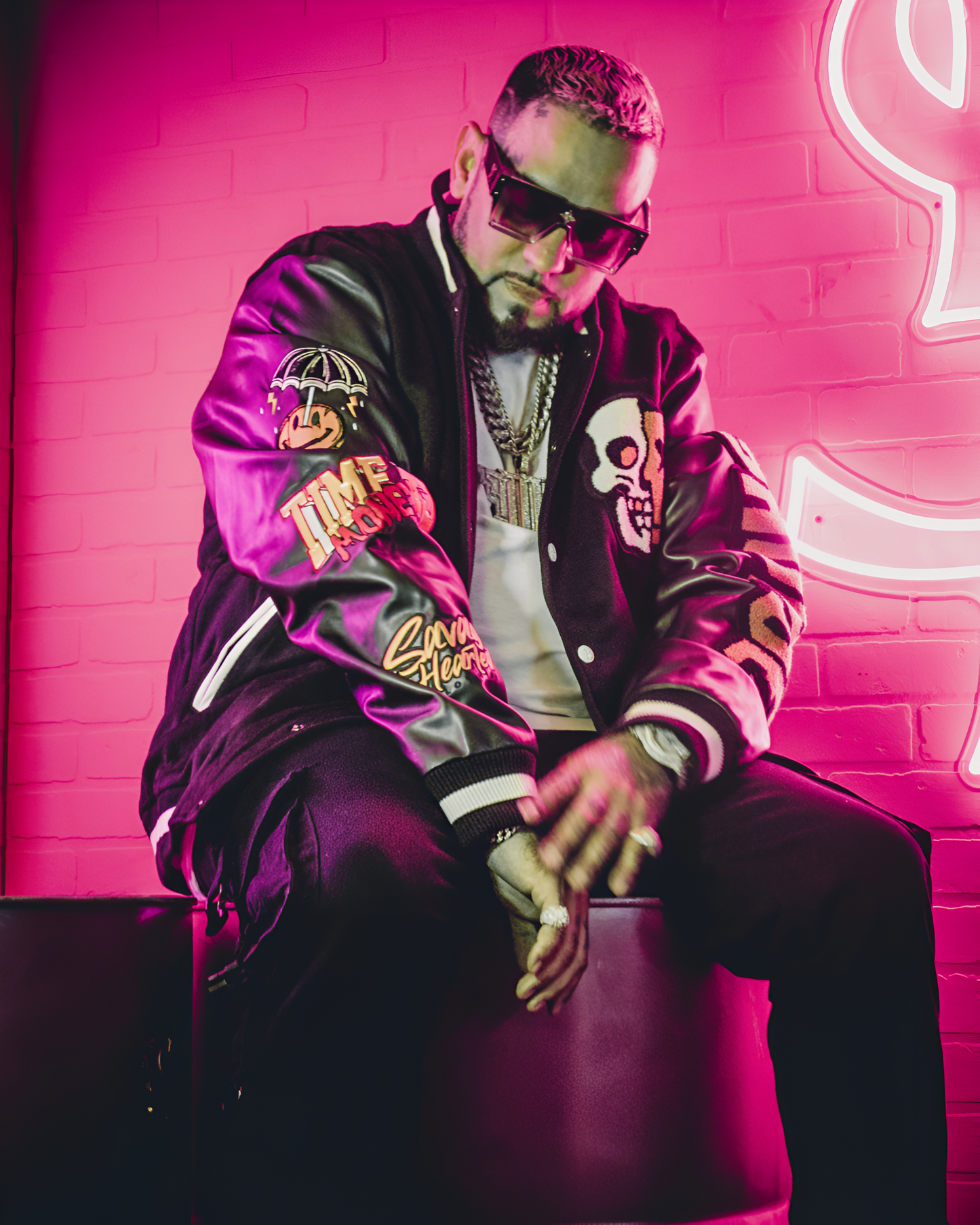 Grind Now Smile Later Varsity Jacket