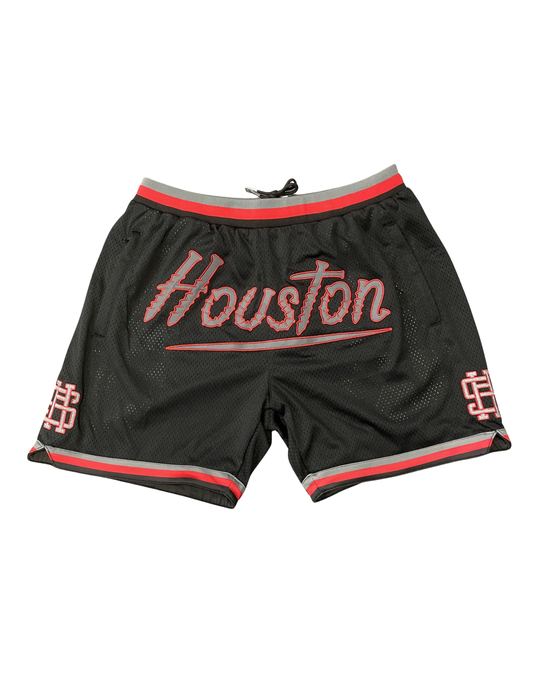 Houston - Premium mesh Shorts Blk, gray & Red