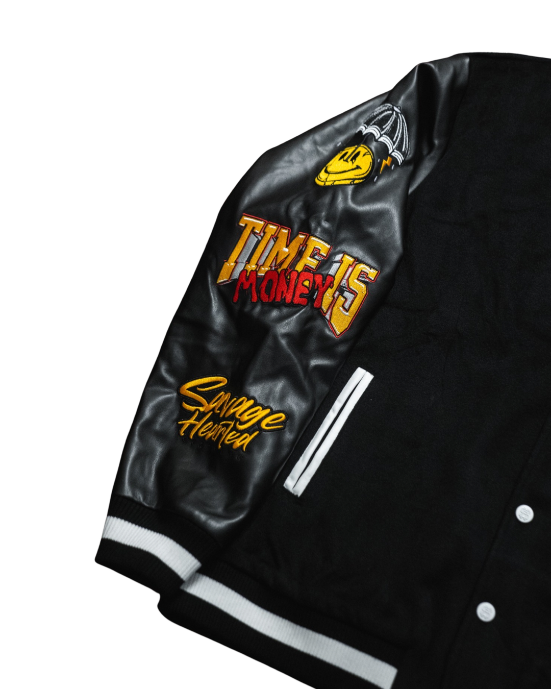 Grind Now Smile Later Varsity Jacket