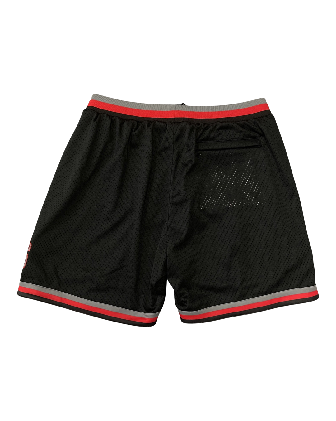 Houston - Premium mesh Shorts Blk, gray & Red