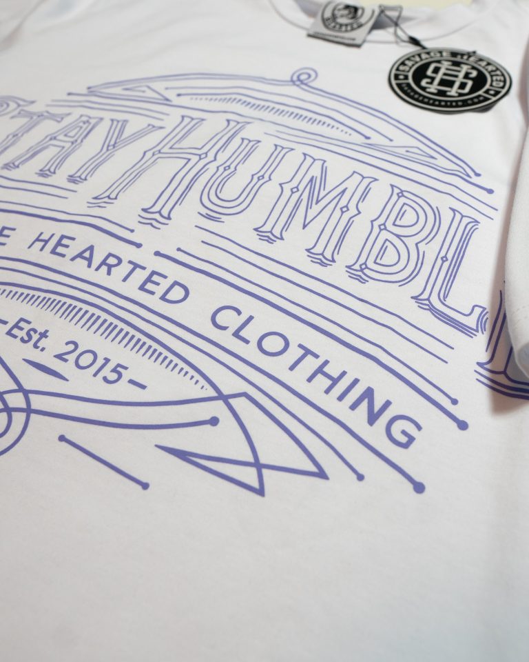 Stay humble Premium Shirt White & Blue