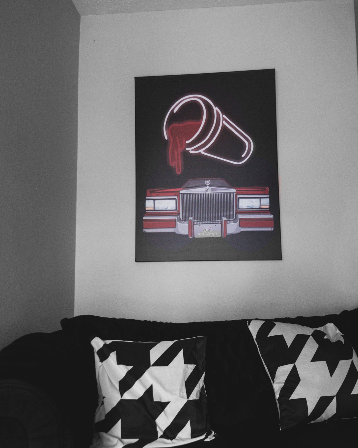 Double cup (red) - Canvas Print size 40x30 inches