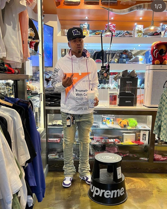 White Act Windbreaker