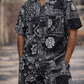 Paisley Black & white Button up shirt