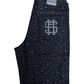Savage hearted Rhinestone BlK Jean shorts