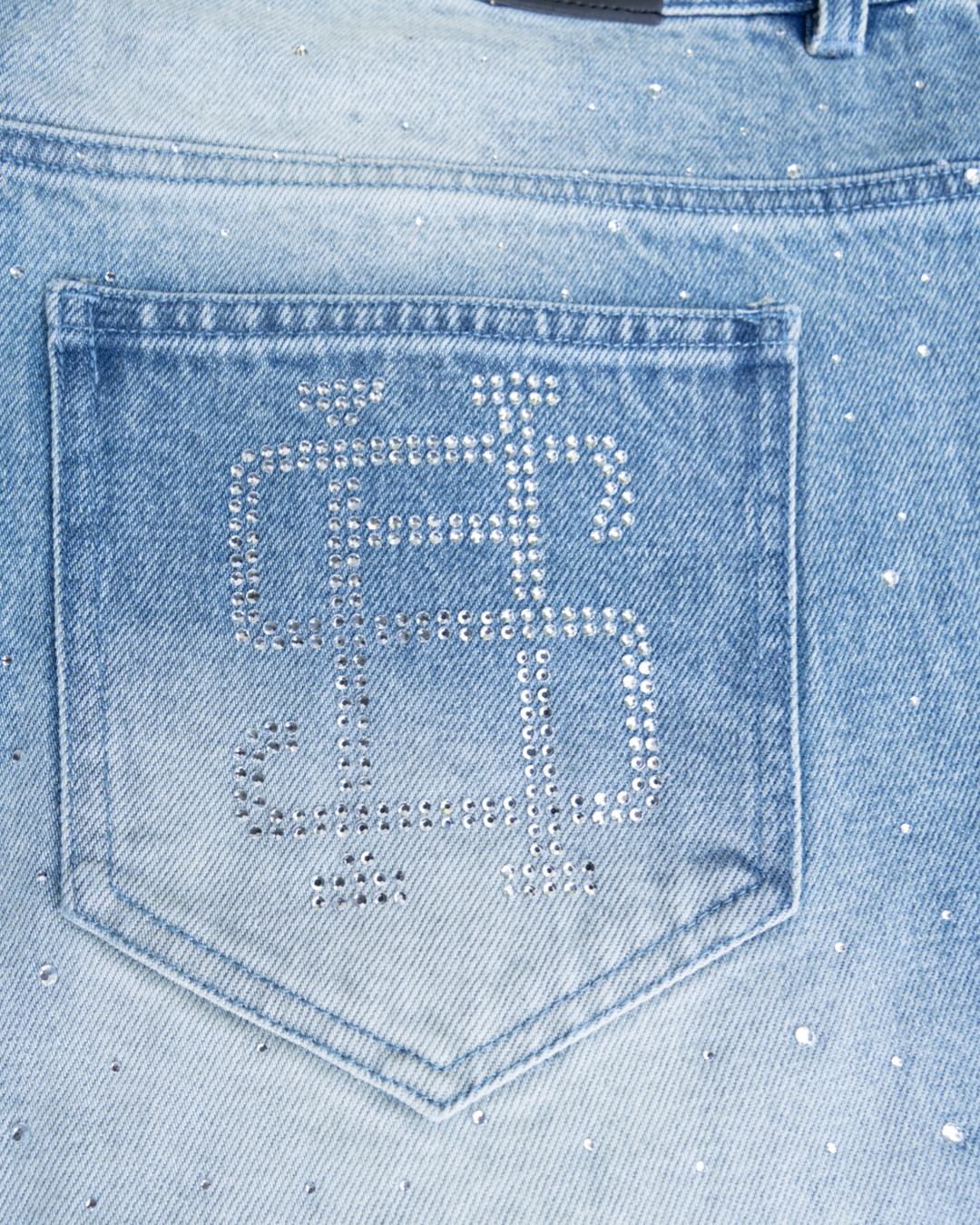 Savage hearted Rhinestone Blue Jean shorts