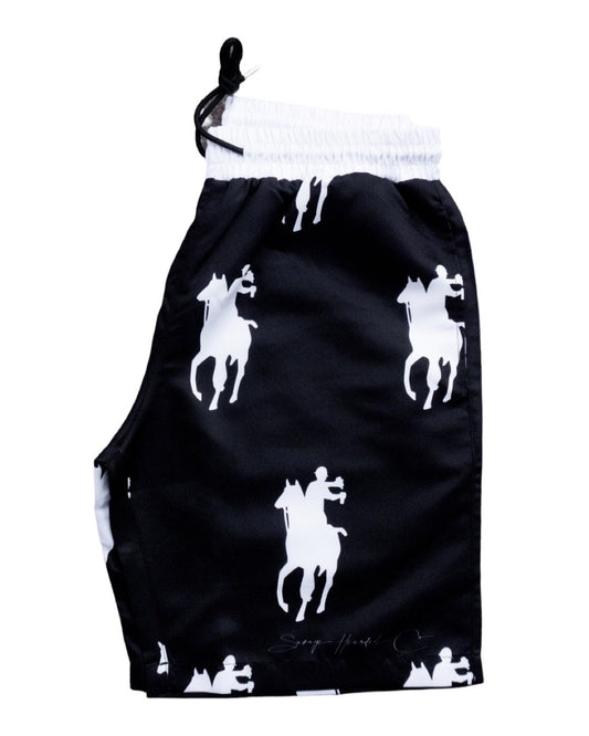 Po up Shorts White & Black