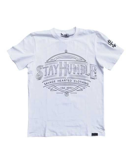 Stay Humble Premium Shirt White & Black