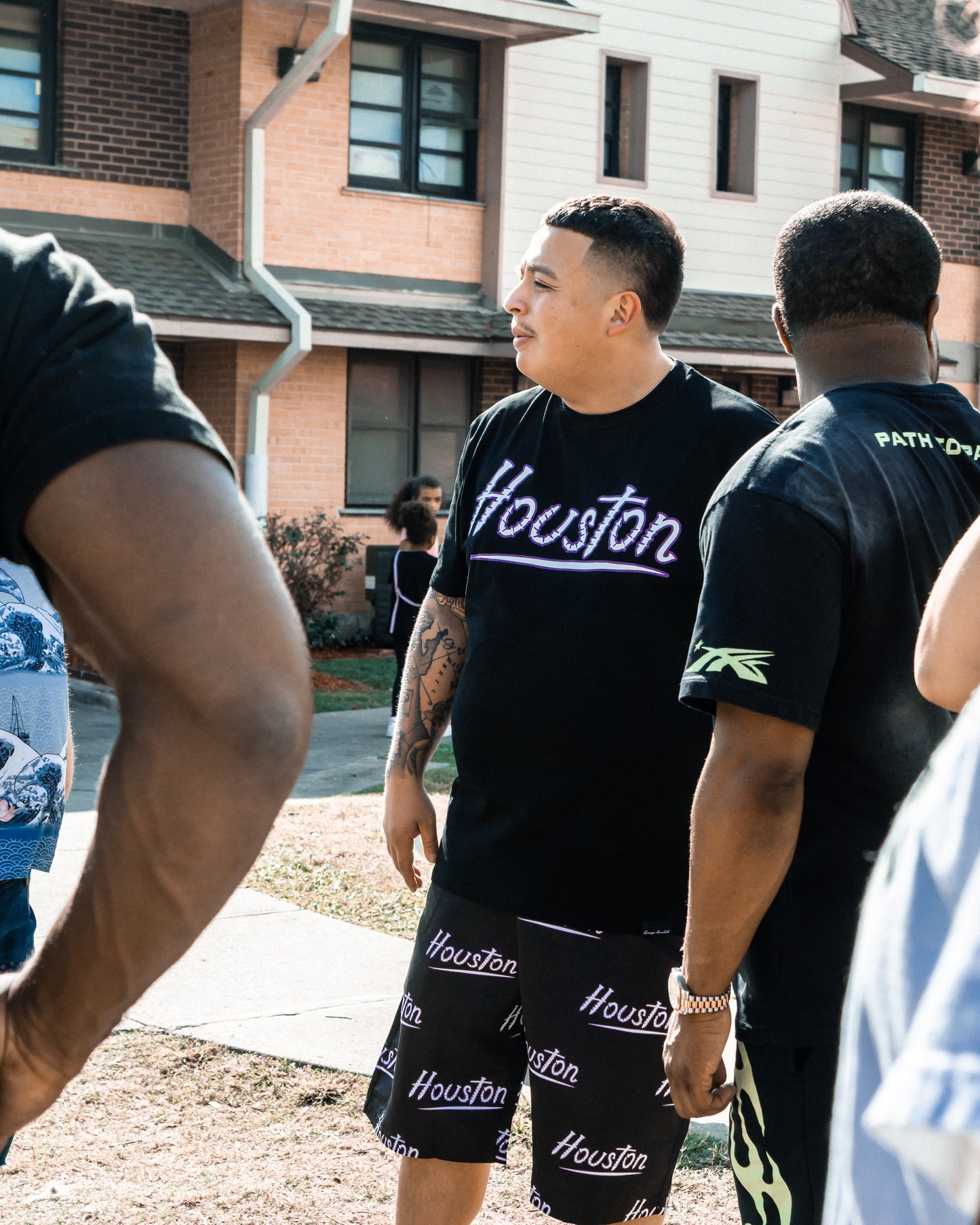 Houston Screws Shorts Black, white & Purple