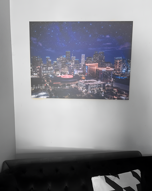 Houston, Tx Skyline night - Canvas Print size 30x40  inches