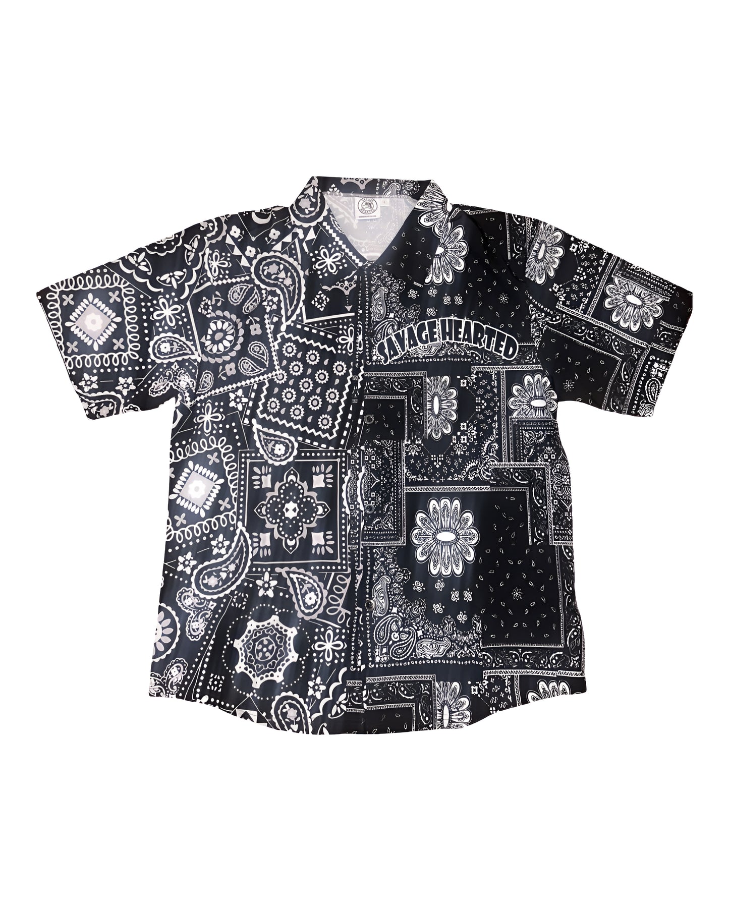 Paisley Black & white Button up shirt