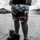 Houston skyline light mesh shorts (above knee)