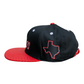 Texas screws Black & Red Snapback hat
