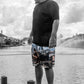 Houston skyline light mesh shorts (above knee)