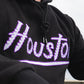 Houston screws embroidered hoodie Black, White & Purple