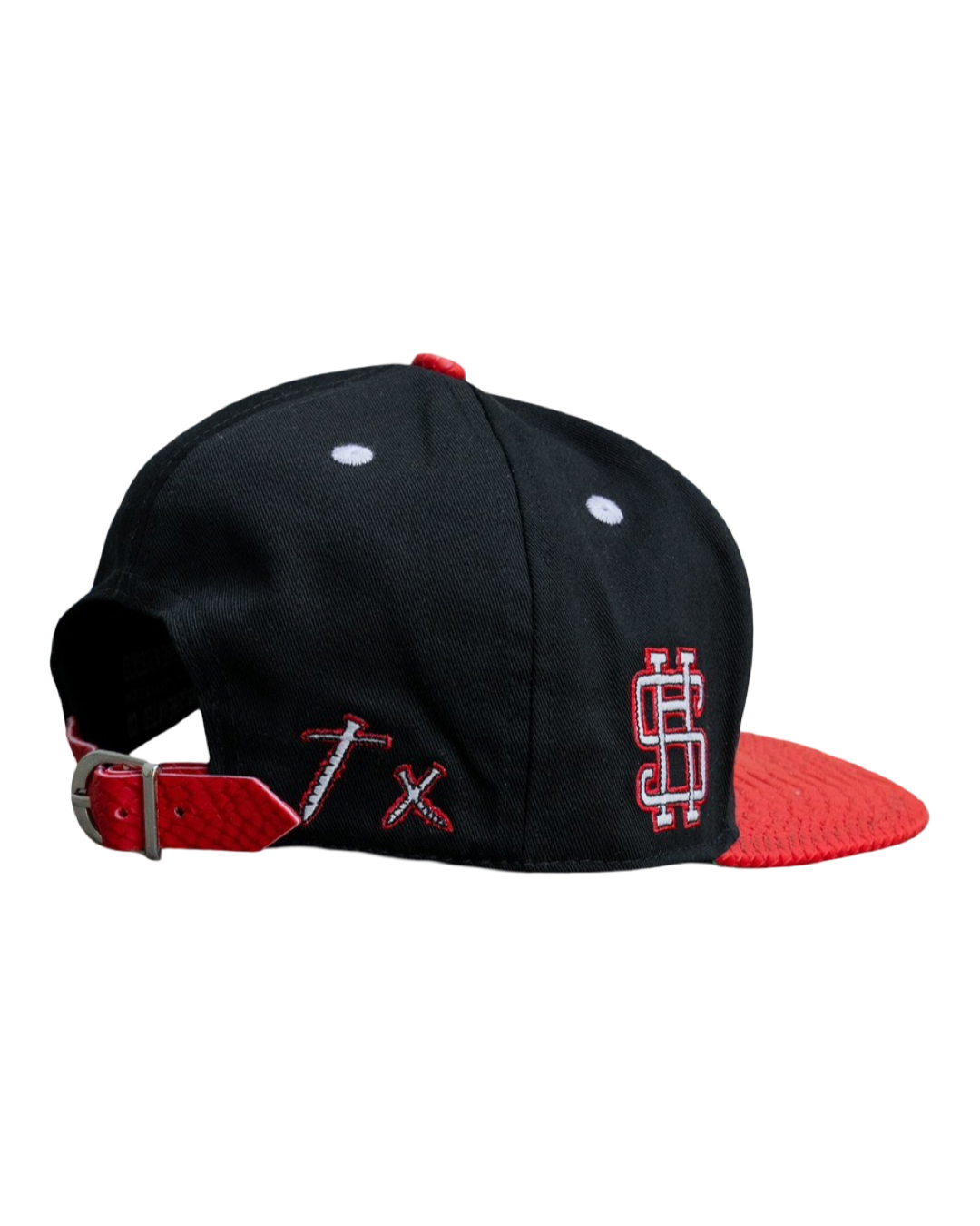 Texas screws Black & Red Snapback hat