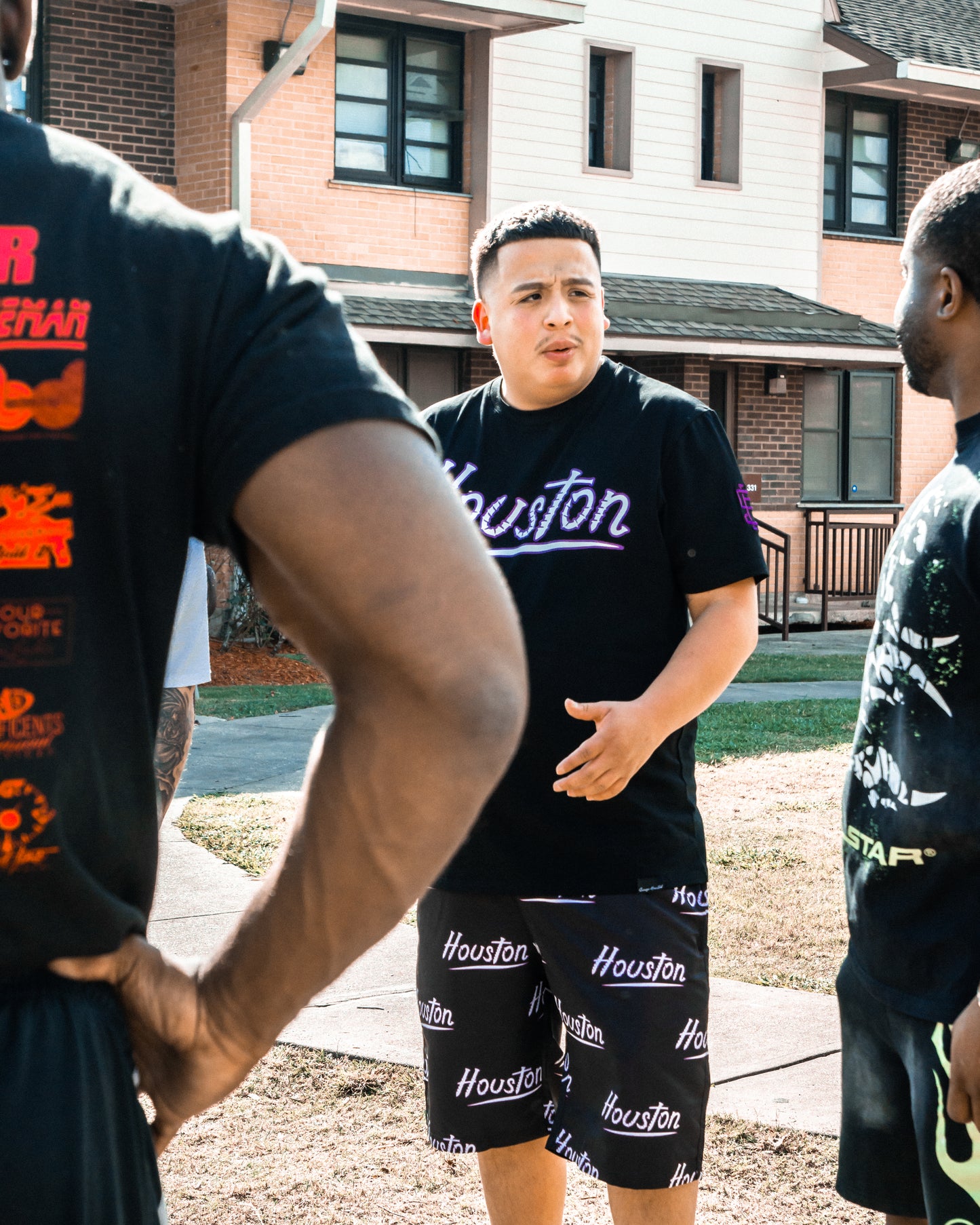 Houston Screws Shorts Black, white & Purple