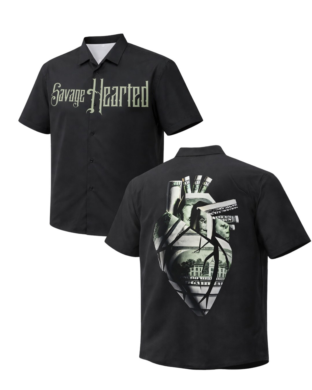 Heart full of money Button up shirt