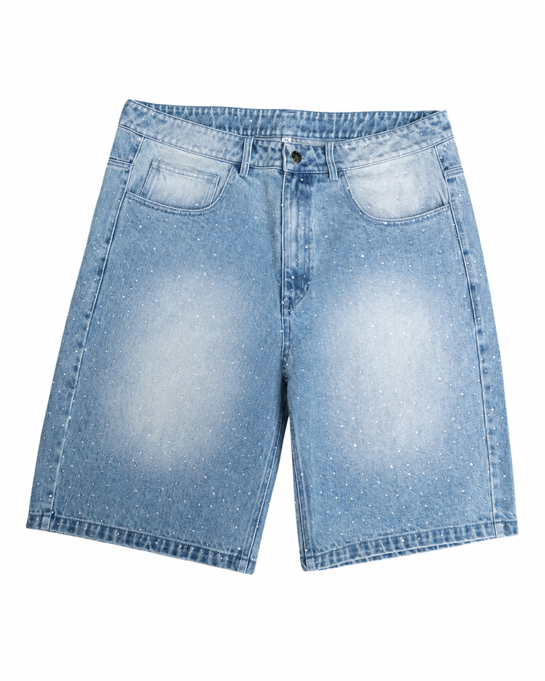 Savage hearted Rhinestone Blue Jean shorts