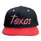 Texas screws Black & Red Snapback hat