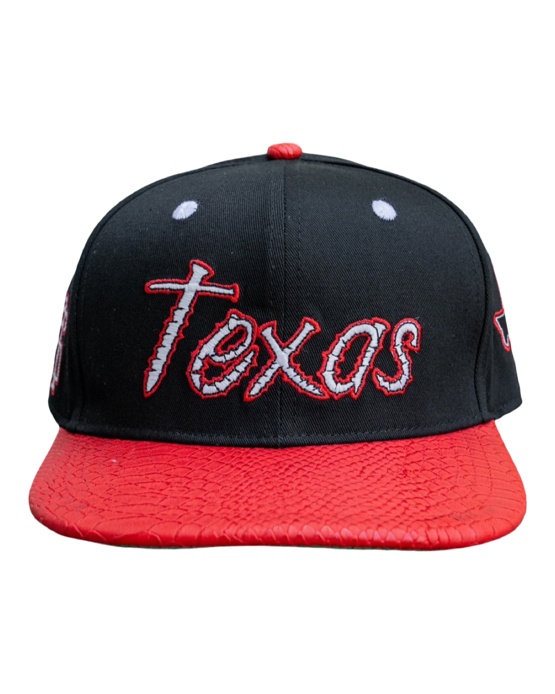 Texas screws Black & Red Snapback hat