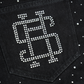 Savage hearted Rhinestone BlK Jean shorts