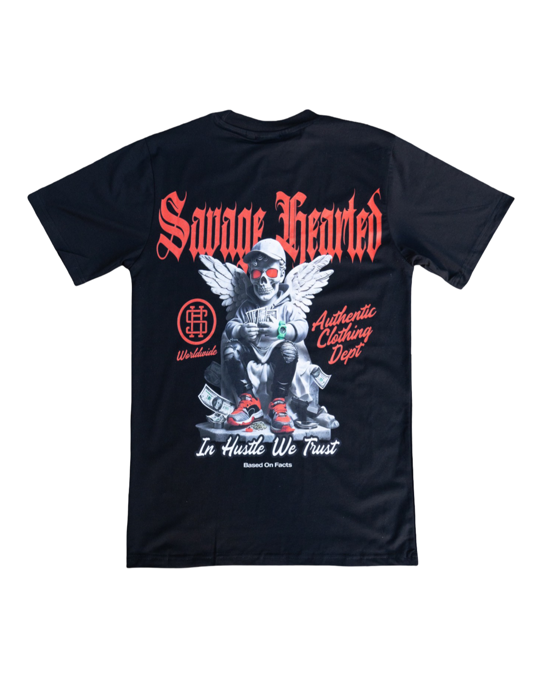 In Hustle we trust Premium Shirt Red & Blk