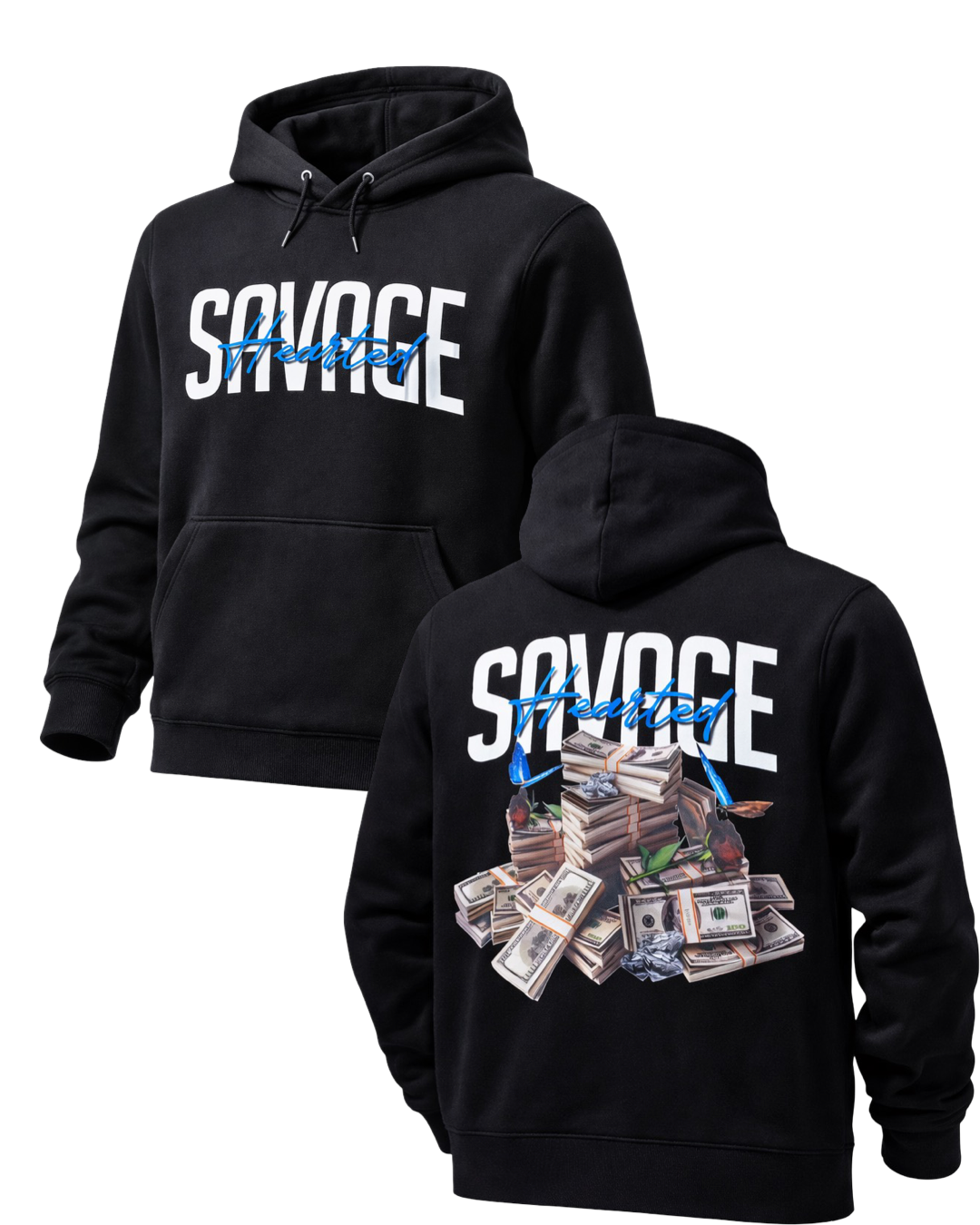 Savage hearted bold hoodie
