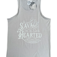 Savage Hearted Tank Top -gray with reflective ink