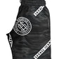 Savage Hearted circle Logo Shorts Black & White