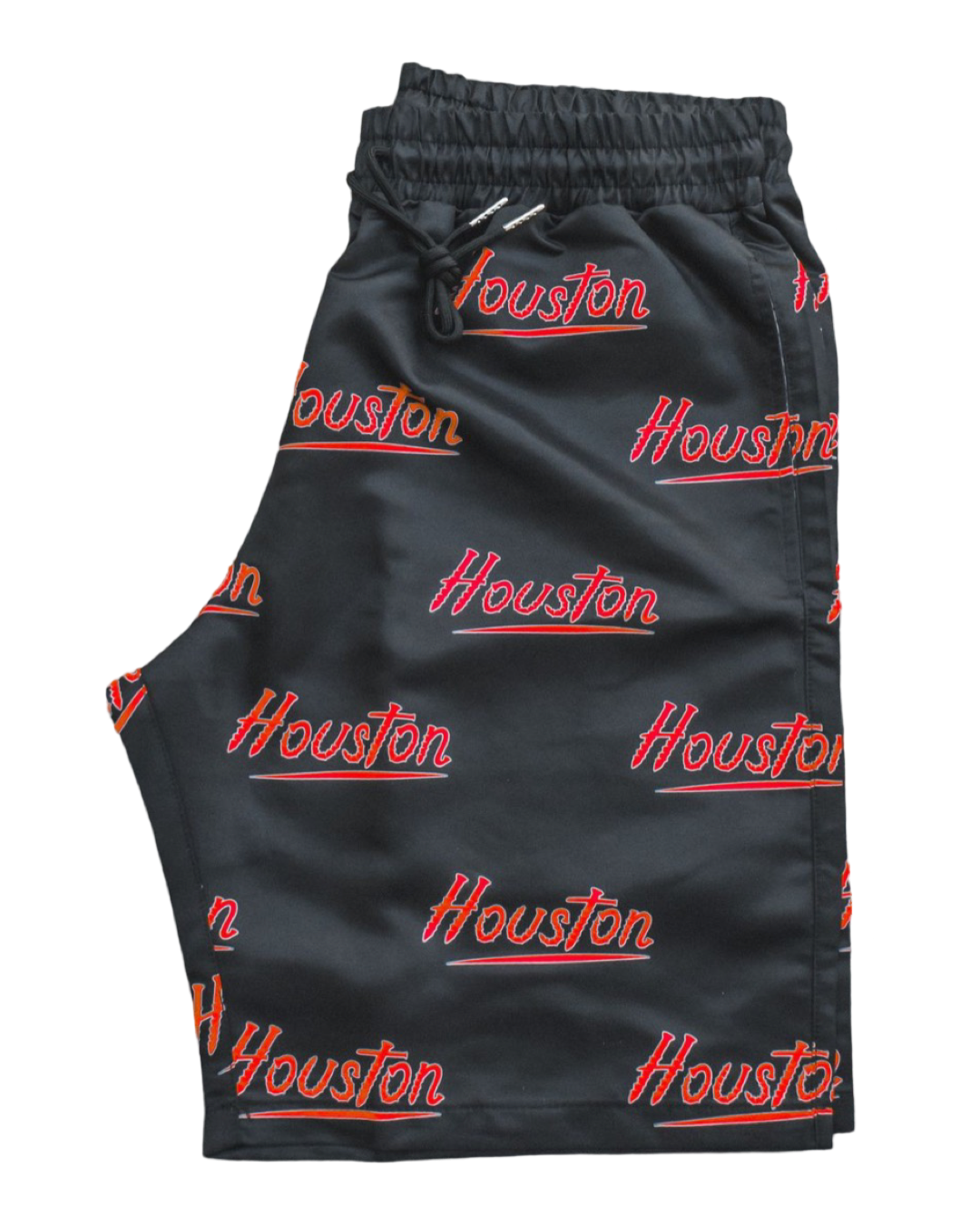 Houston Screws Shorts combo Black Red & Gray with bucket hat