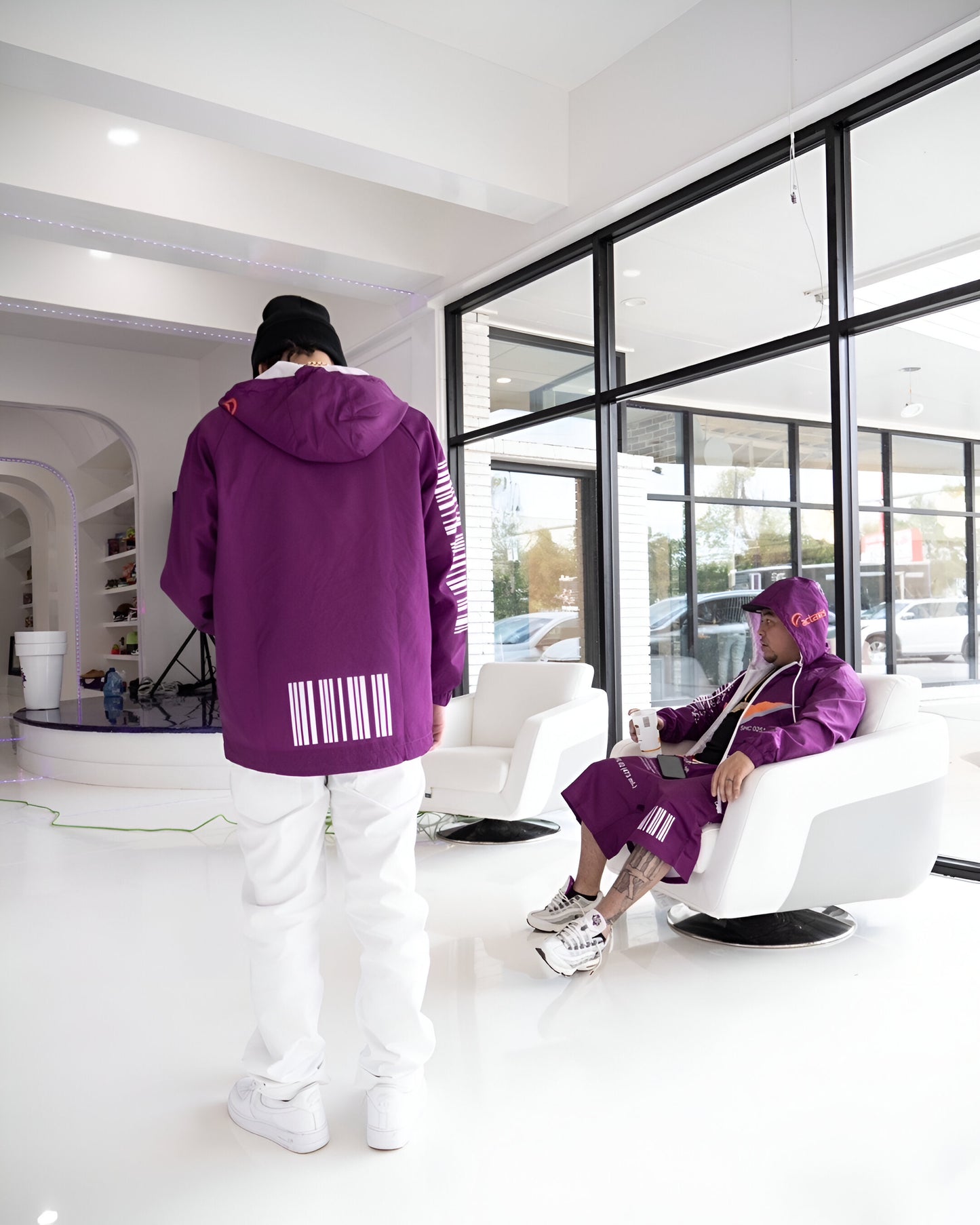 Too fresh act purple Windbreaker