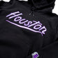 Houston screws embroidered hoodie Black, White & Purple
