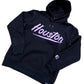 Houston screws embroidered hoodie Black, White & Purple