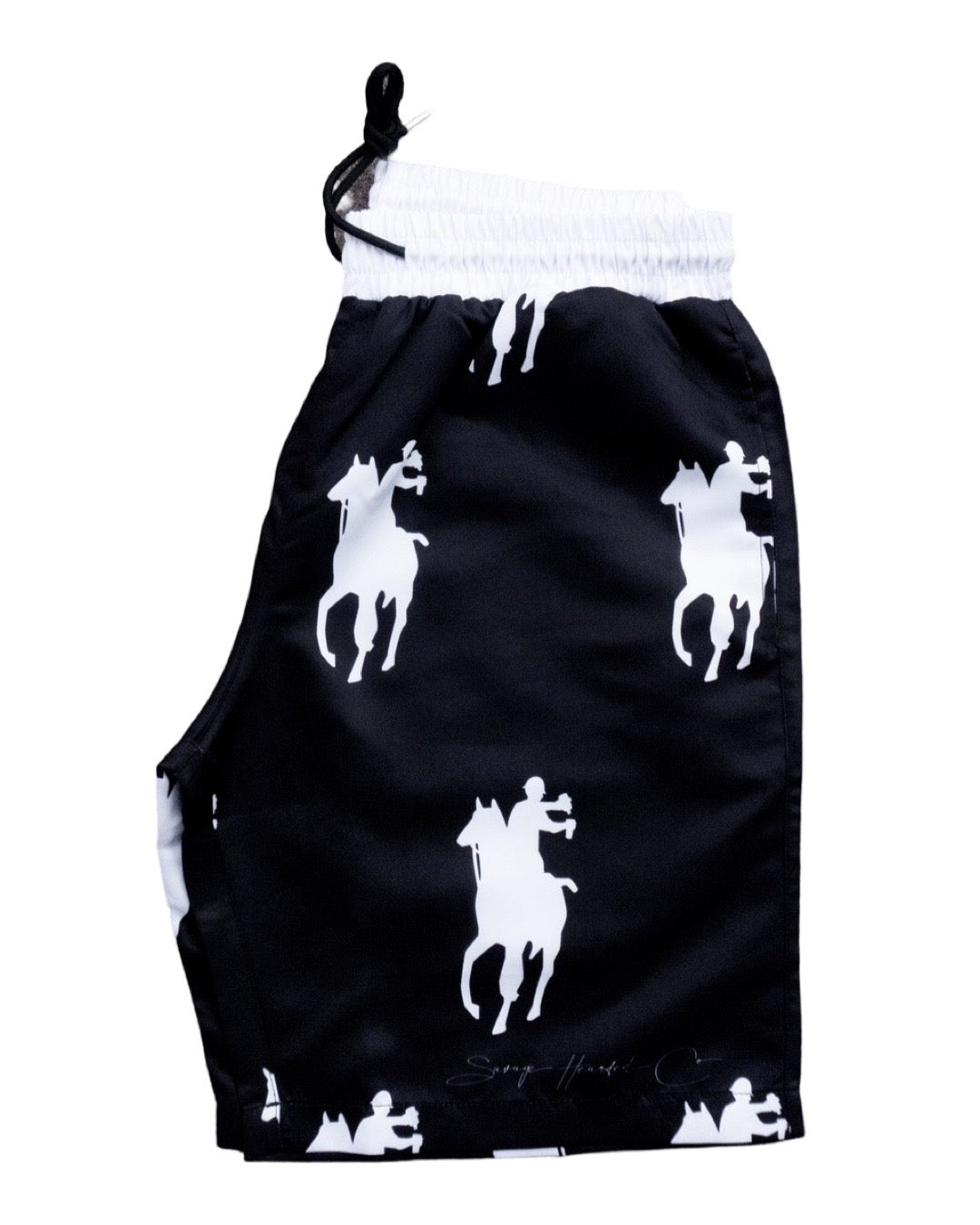 Po up Shorts Black & white