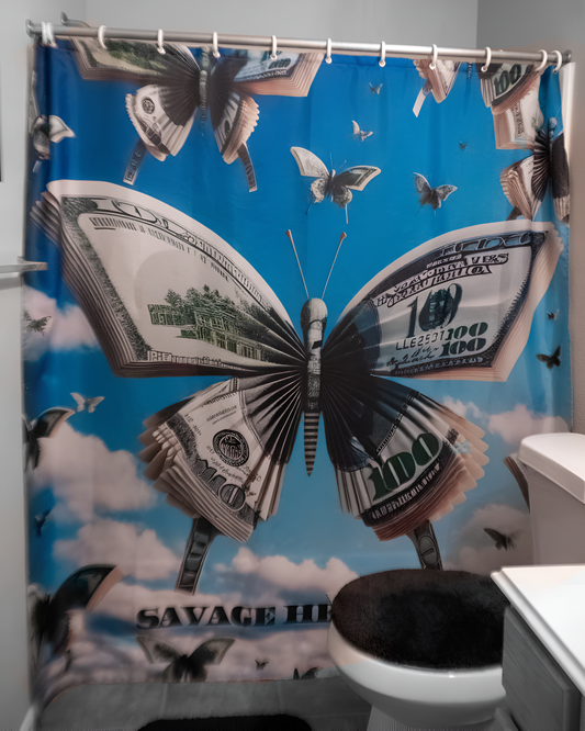 Money Flies Shower Curtain