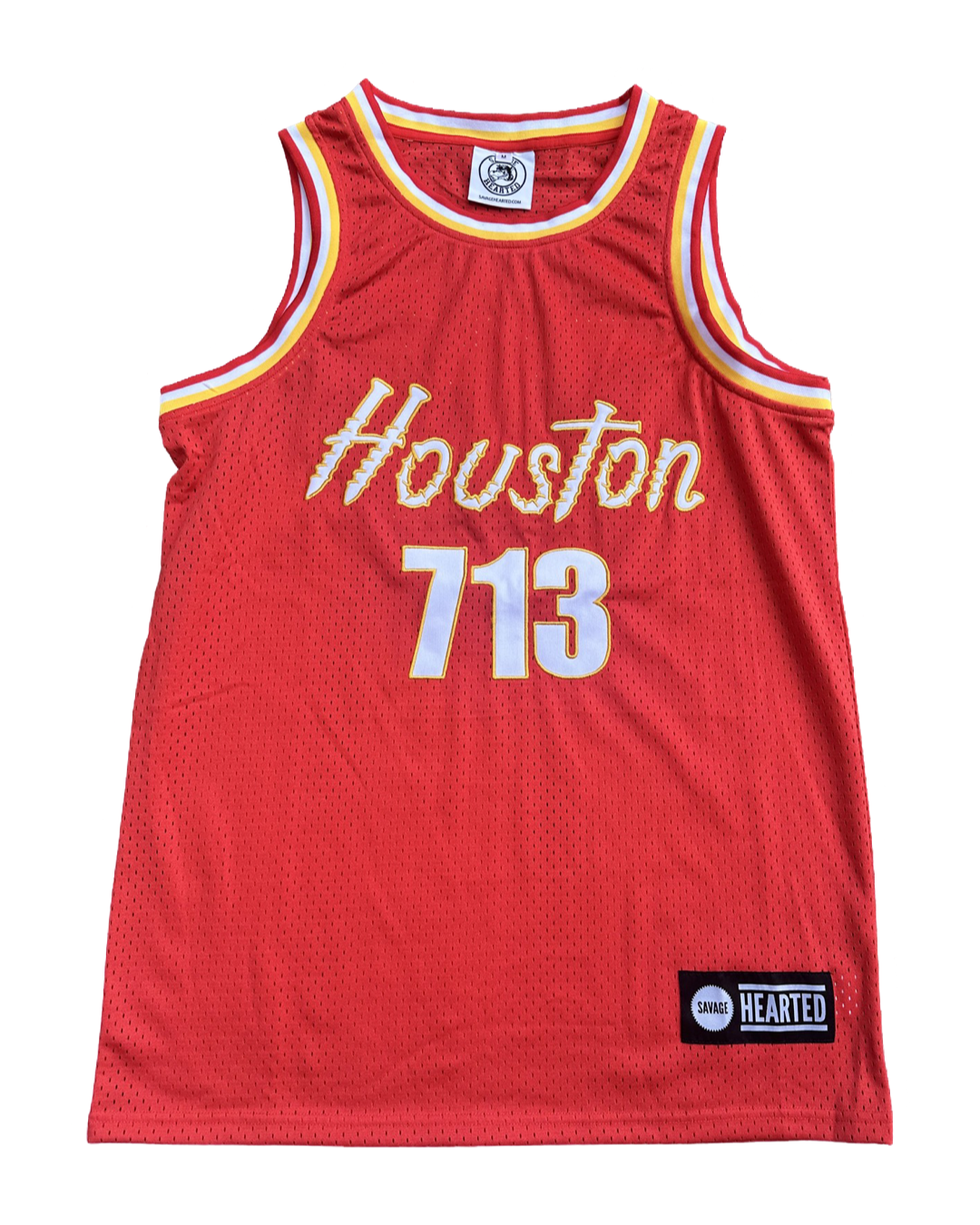 Houston - Premium mesh Jersey Red, Yellow & White