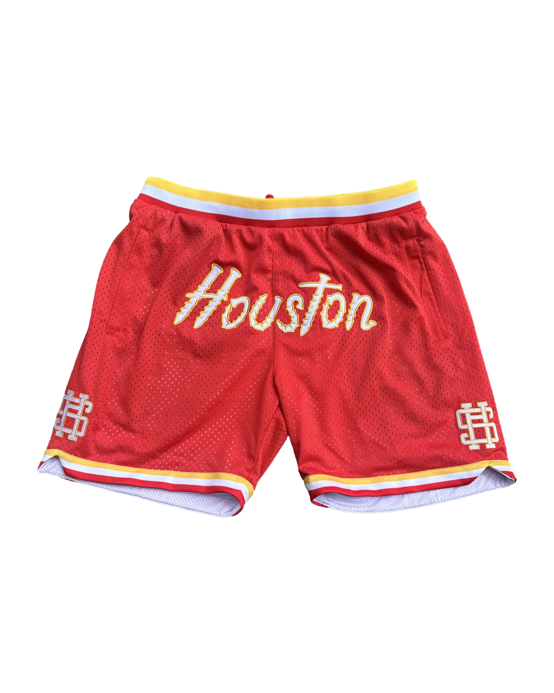 Houston - Premium mesh Shorts Red, Yellow & White