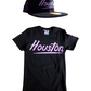 Houston screws black Combo Set Shirt & Snapback