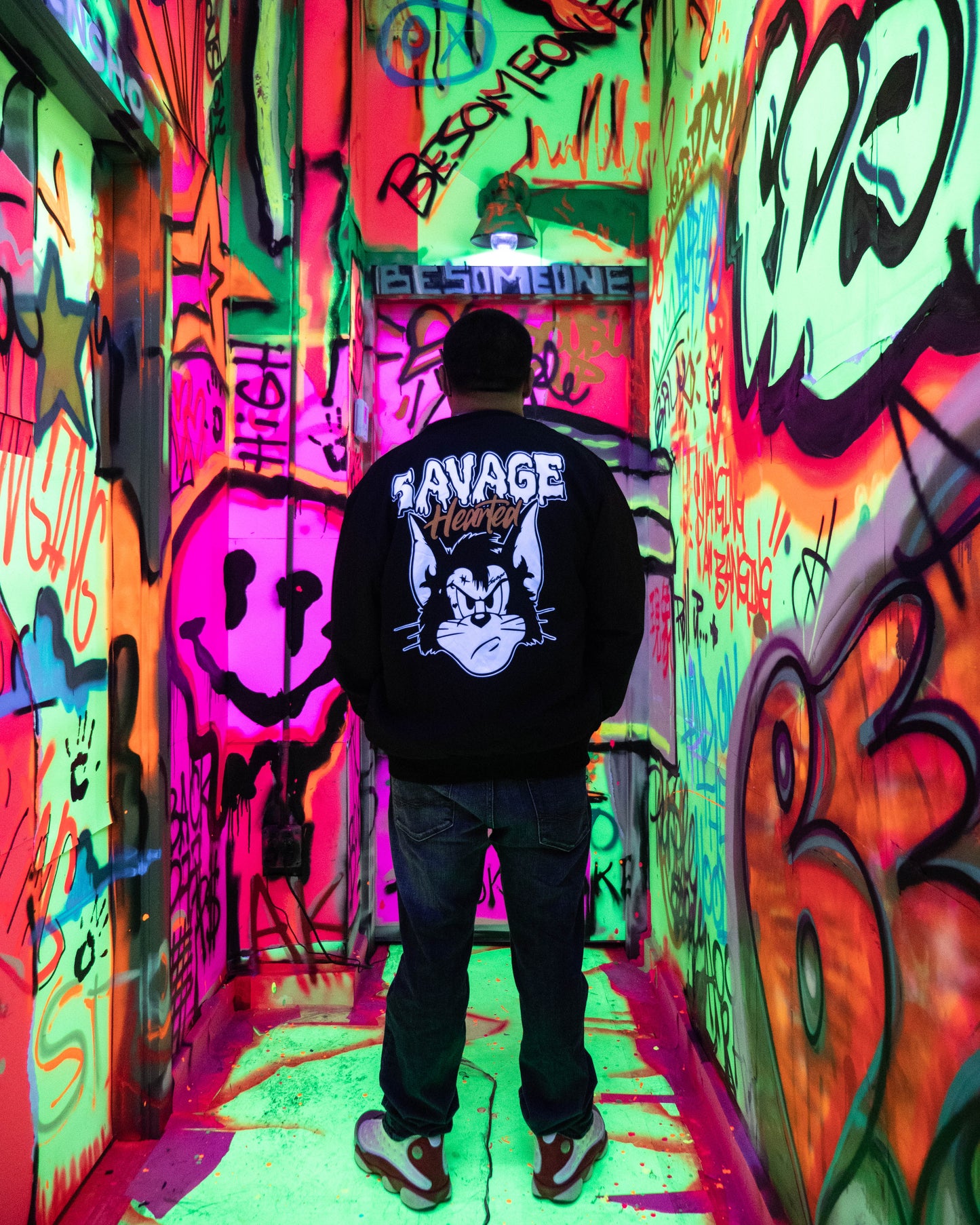 Savage Hearted Angry cat - bomber jacket