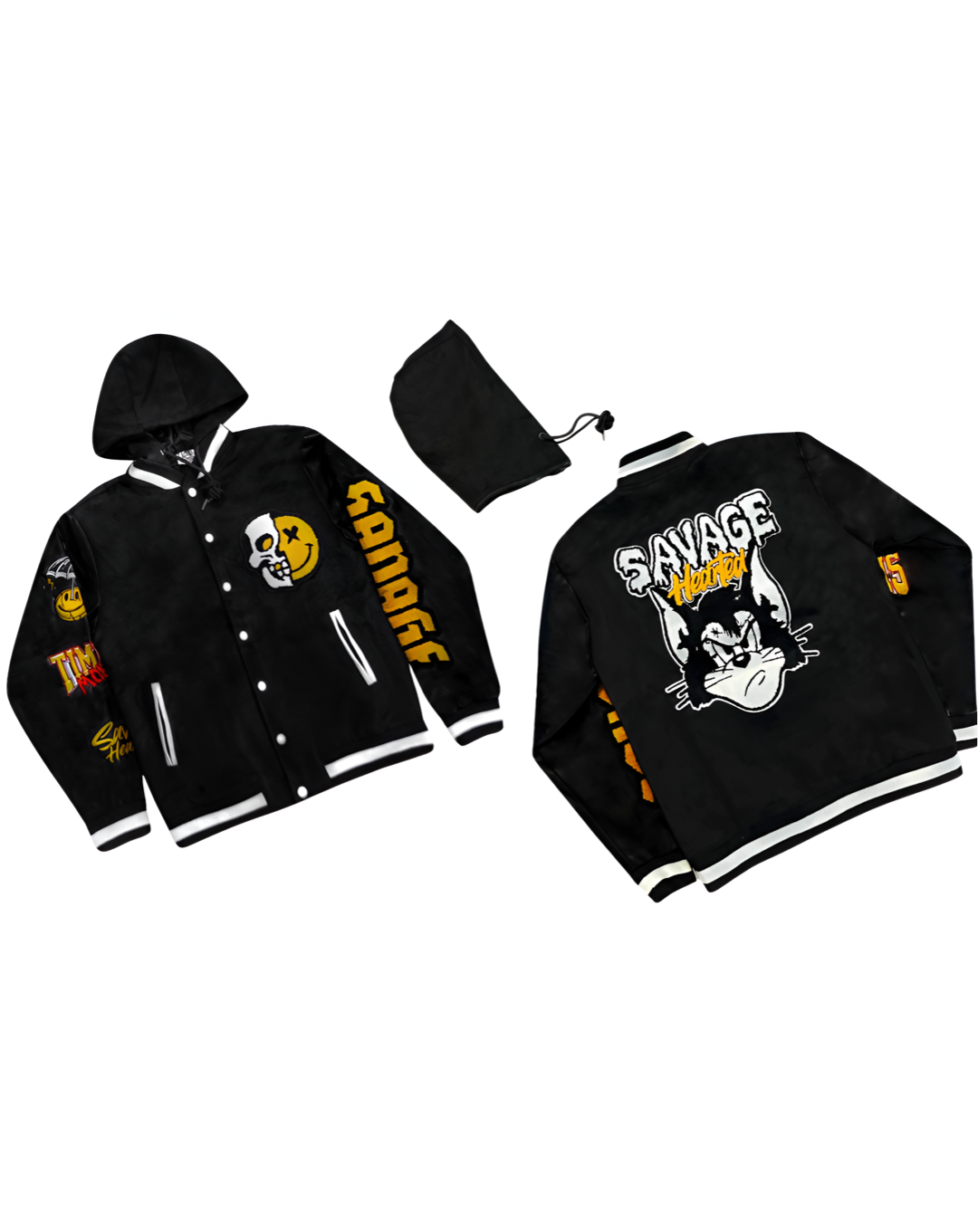 Grind Now Smile Later Varsity Jacket – Savage Hearted Clothing