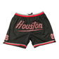 Houston - Premium mesh Shorts Blk, gray & Red double layer